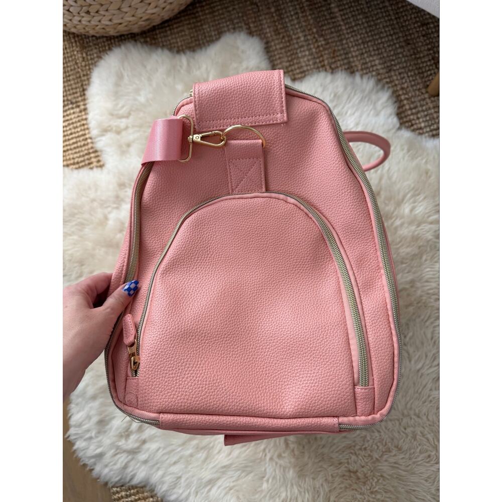 New LUHXE Travel Bag 2.0 Convertible Garment Weekender Carry-On Pink - Picture 4 of 5